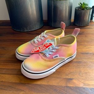 Toddler rainbow cloud slip-on vans